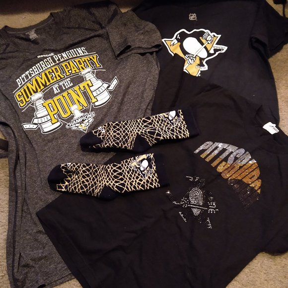 Tops - PITTSBURGH PENGUINS FAMILY OF T-SHIRTS & SOCKS - ALL SIZES - SPARKLY